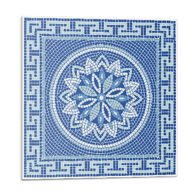 Samolepící podlahové čtverce Mozaikový květinový vzor