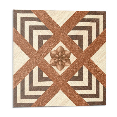 Samolepící podlahové čtverce Vzor s geometrickými motivy