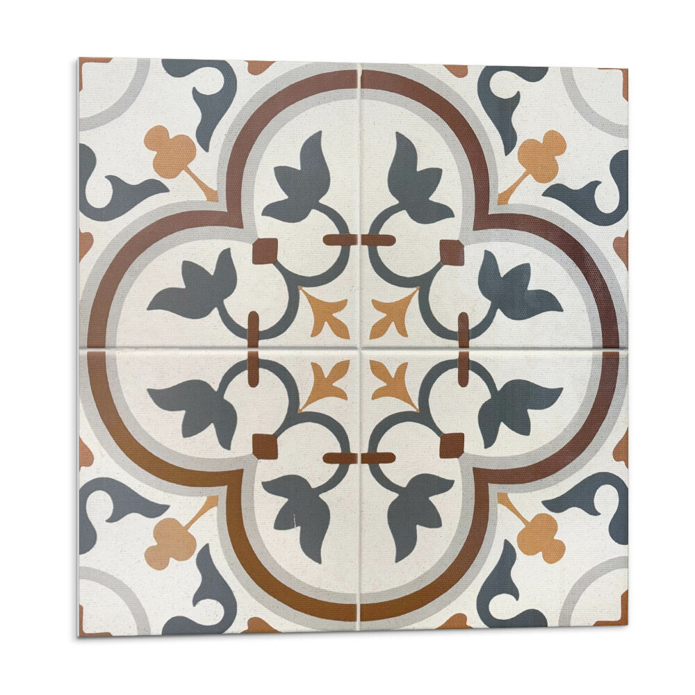 Samolepící dlaždice Kostkovaný květinový vzor