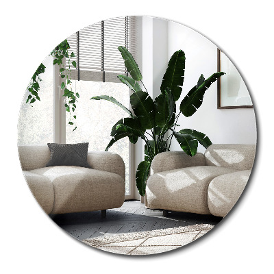 Kulaté zrcadlo bez rámu