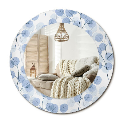 Kulaté dekorační zrcadlo na zeď Větve listy