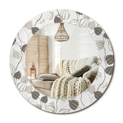 Kulaté dekorační zrcadlo na zeď Abstraktní květinové