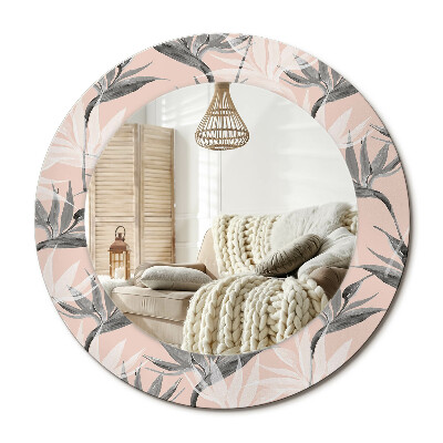 Kulaté dekorační zrcadlo Strelitzia