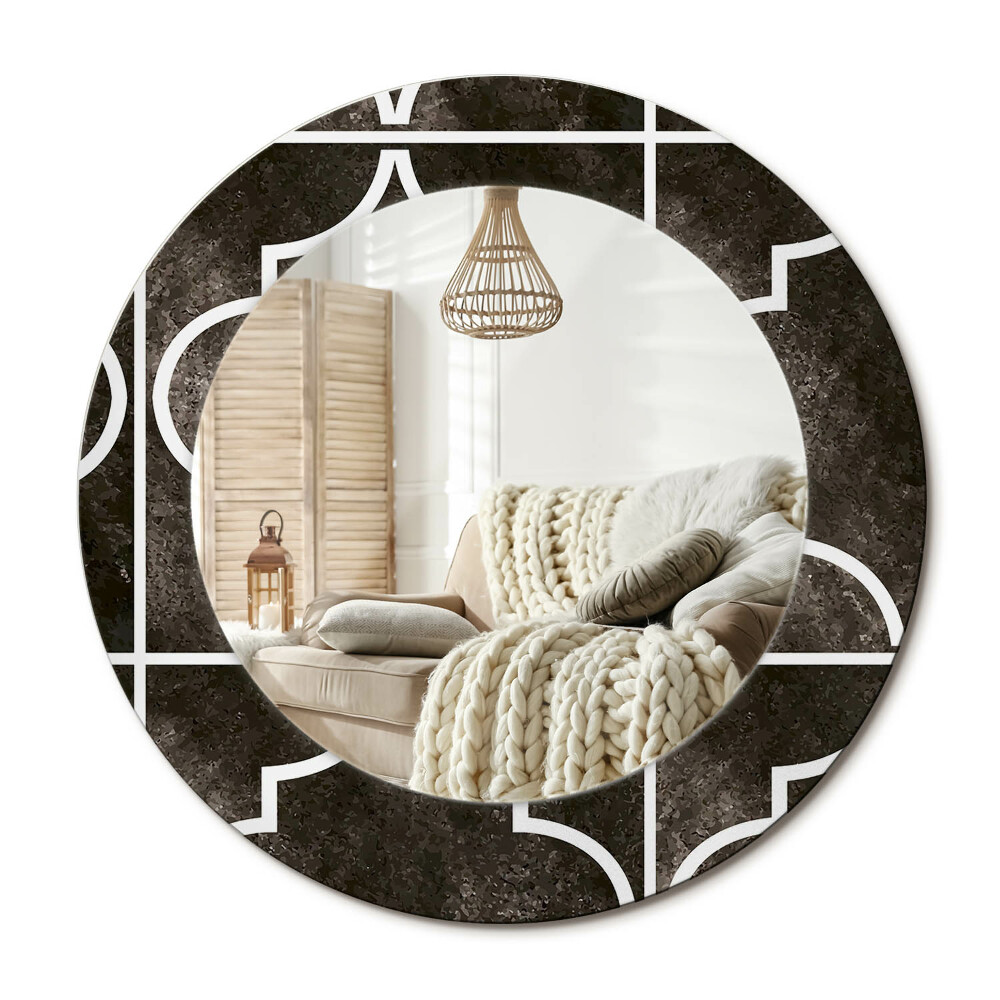 Kulaté dekorační zrcadlo na zeď Starožitný vzor