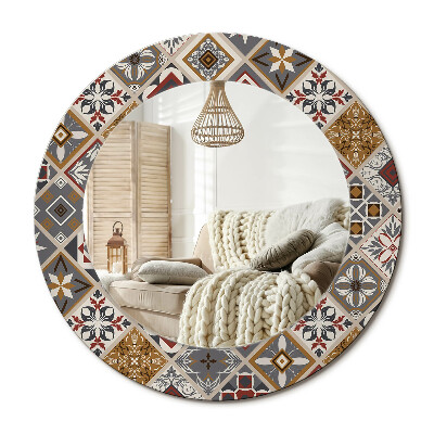 Kulaté dekorační zrcadlo na zeď Turecký vzor