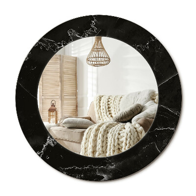 Kulaté zrcadlo rám s potiskem Mramorový kámen