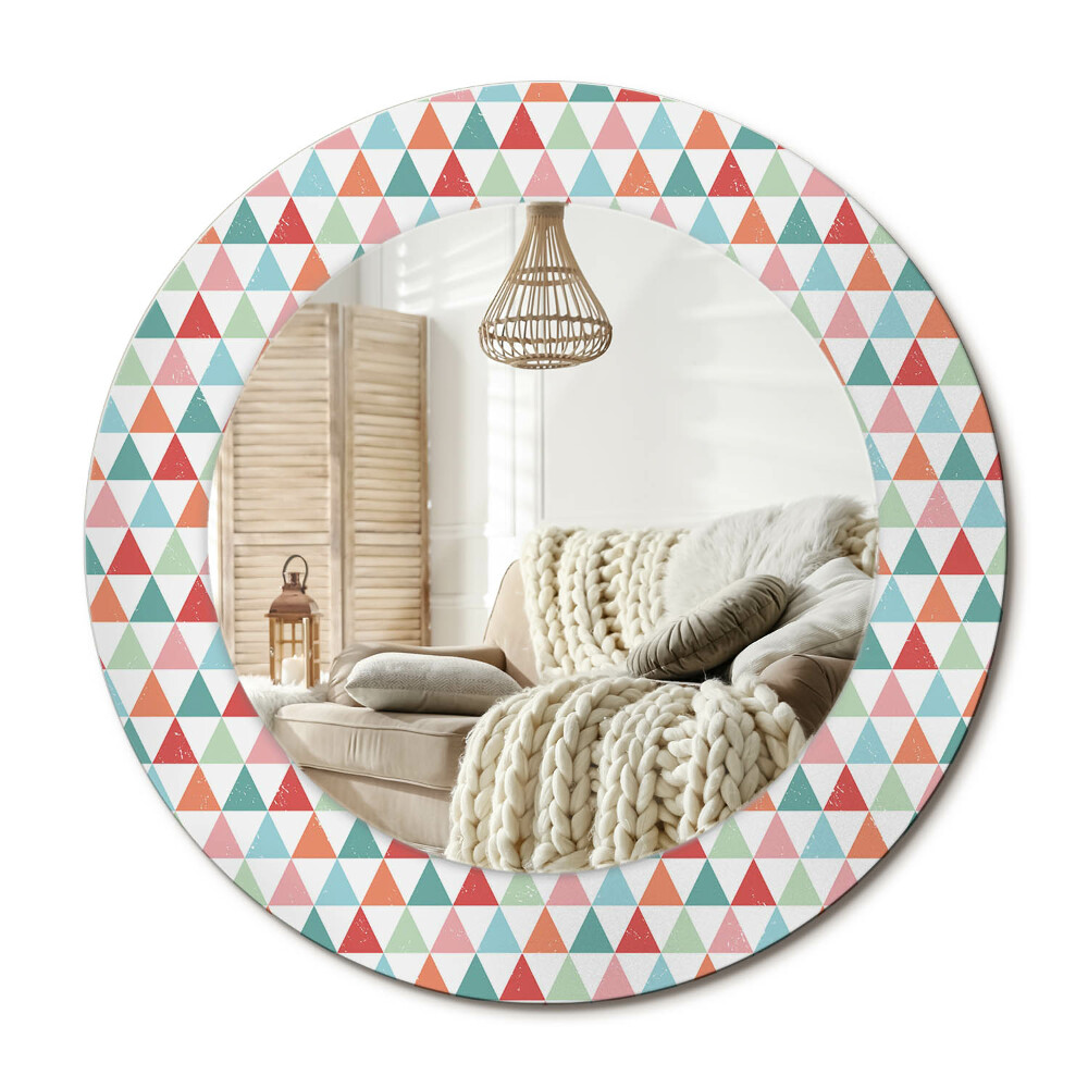 Kulaté dekorační zrcadlo Geometrický vzor