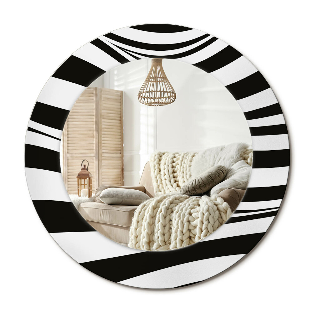 Kulaté dekorační zrcadlo Abstraktní vlna