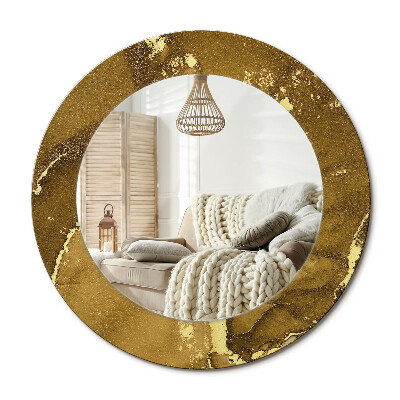 Kulaté dekorační zrcadlo na zeď Kovové víry