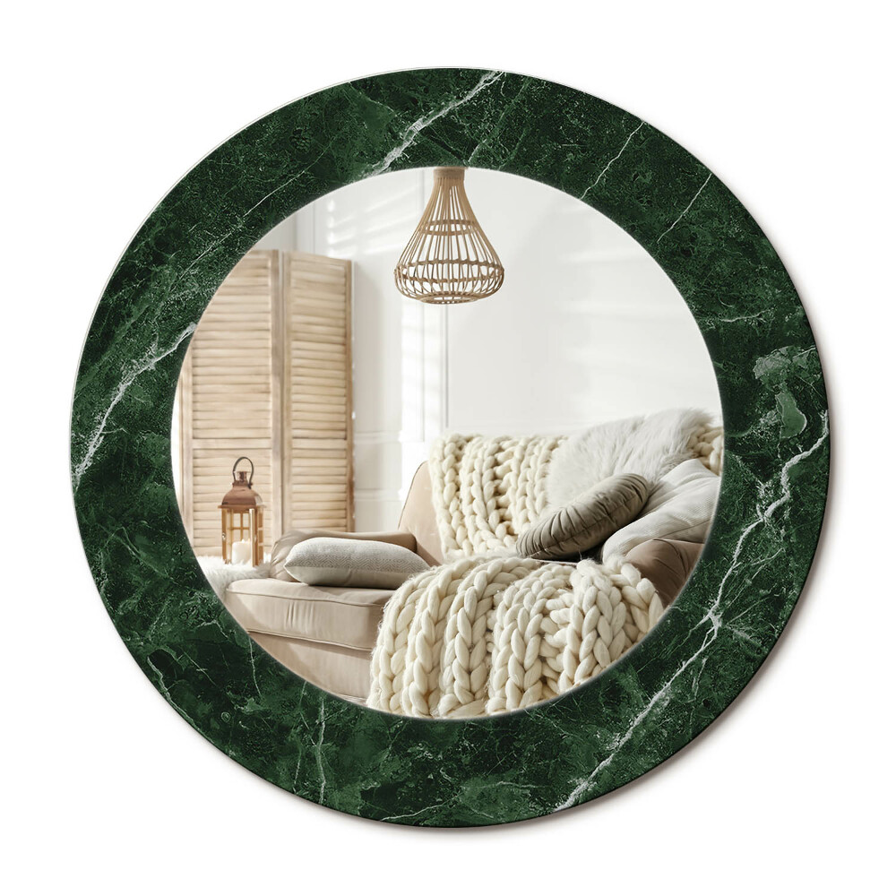 Kulaté dekorační zrcadlo Zelený mramor