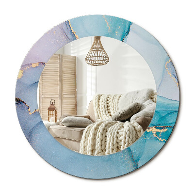 Kulaté dekorační zrcadlo na zeď Abstraktní tekutina