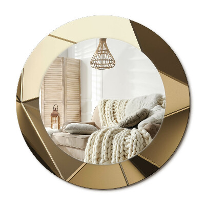 Kulaté zrcadlo rám s potiskem Moderní abstrakce