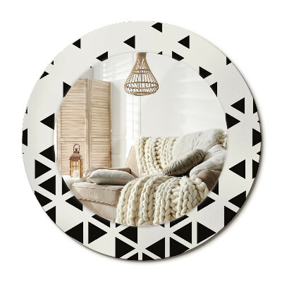 Kulaté dekorační zrcadlo Geometrické abstrakce