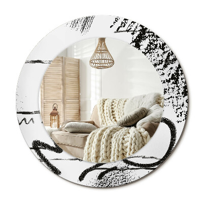 Kulaté dekorační zrcadlo na zeď Graffiti vzor