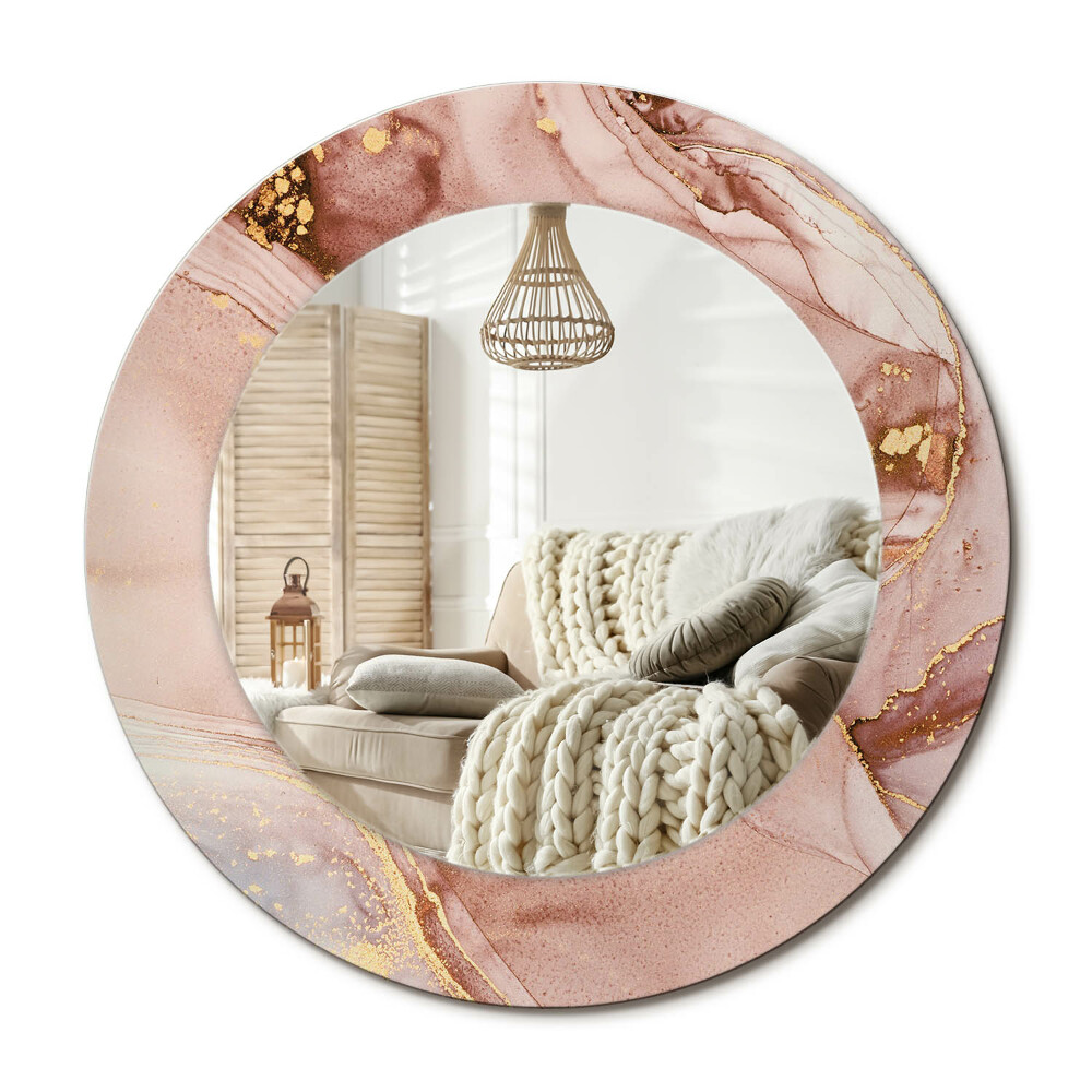 Kulaté zrcadlo rám s potiskem Abstraktní tekutina