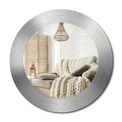 Kulaté dekorační zrcadlo Imitace kovu