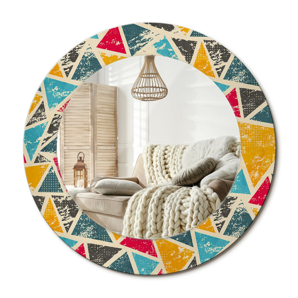 Kulaté dekorační zrcadlo na zeď Retro kompozice