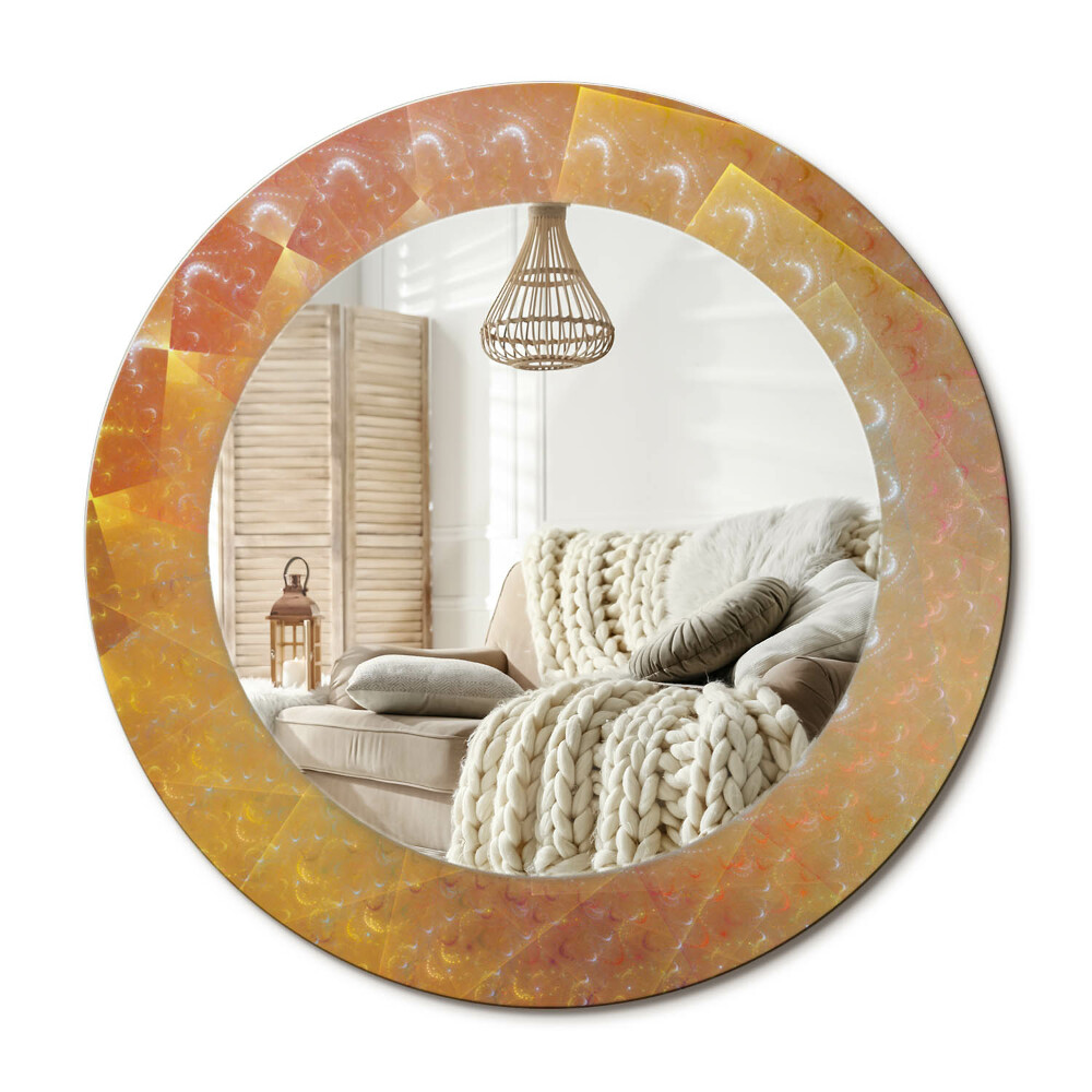 Kulaté dekorační zrcadlo Spirálová abstrakce