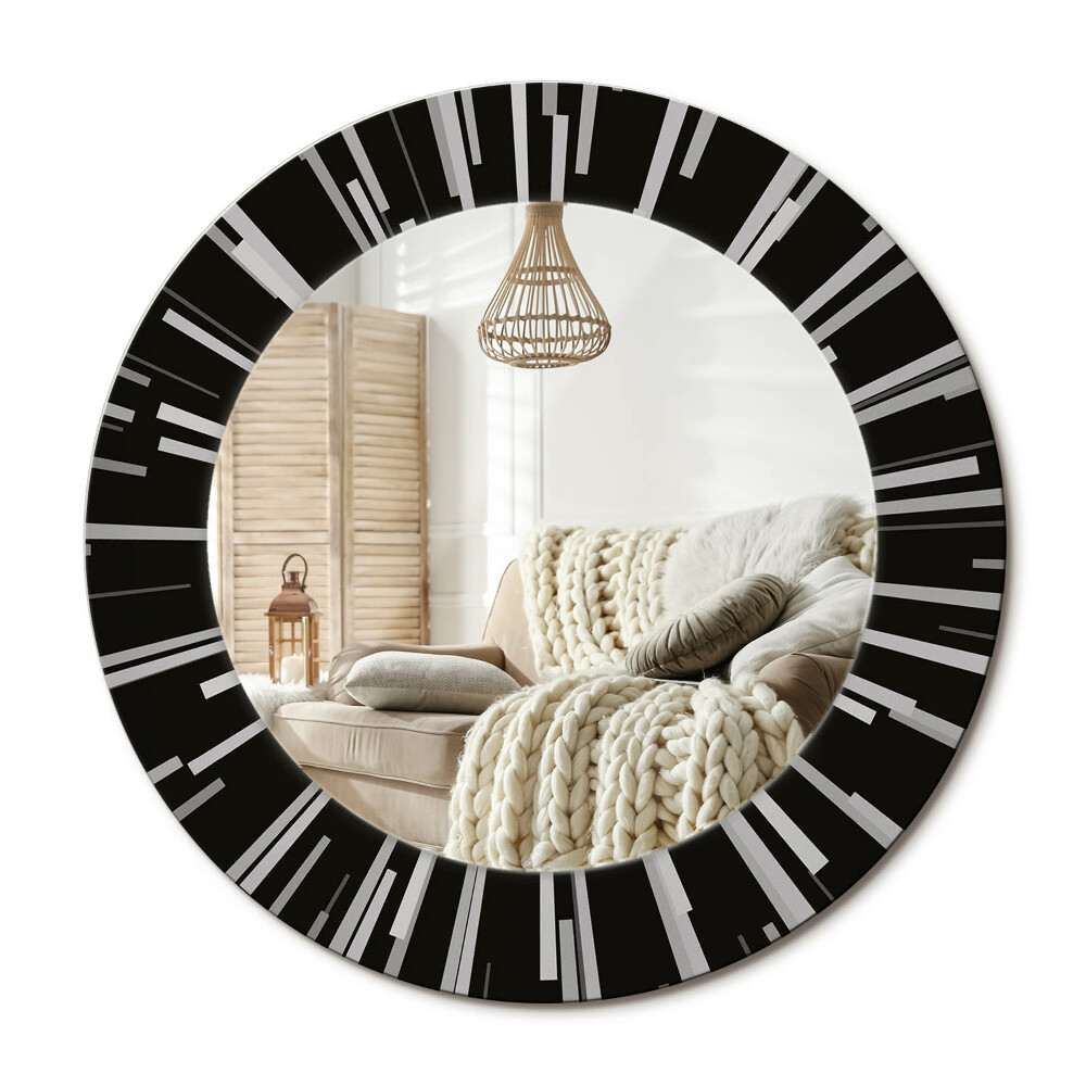 Kulaté dekorační zrcadlo na zeď Zářivá kompozice