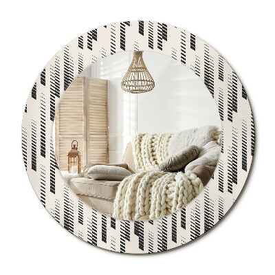 Kulaté dekorační zrcadlo na zeď Pruhovaný vzor