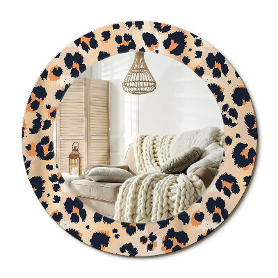 Kulaté zrcadlo rám s potiskem Skvrnitý vzor