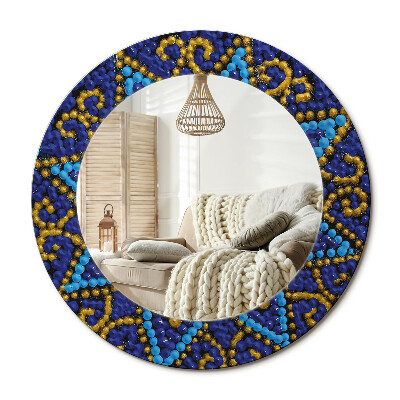 Kulaté zrcadlo rám s potiskem Karnevalový vzor