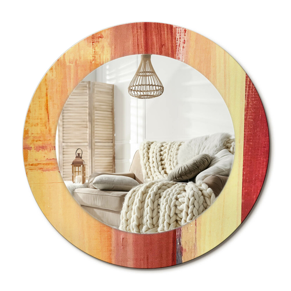 Kulaté dekorační zrcadlo Abstraktní obraz