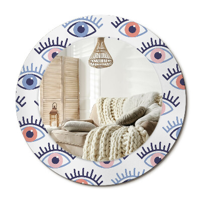 Kulaté dekorační zrcadlo Oči