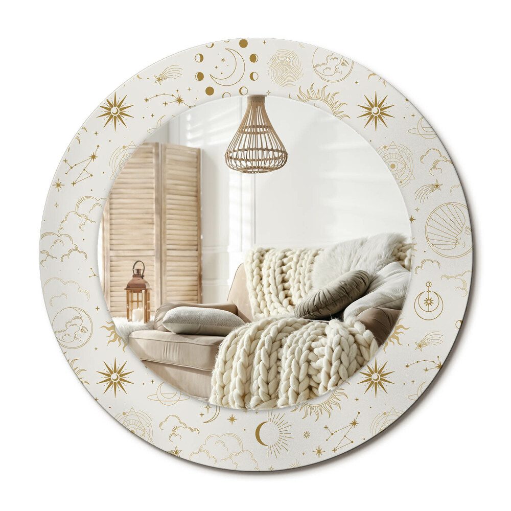 Kulaté dekorační zrcadlo Mystický vzor