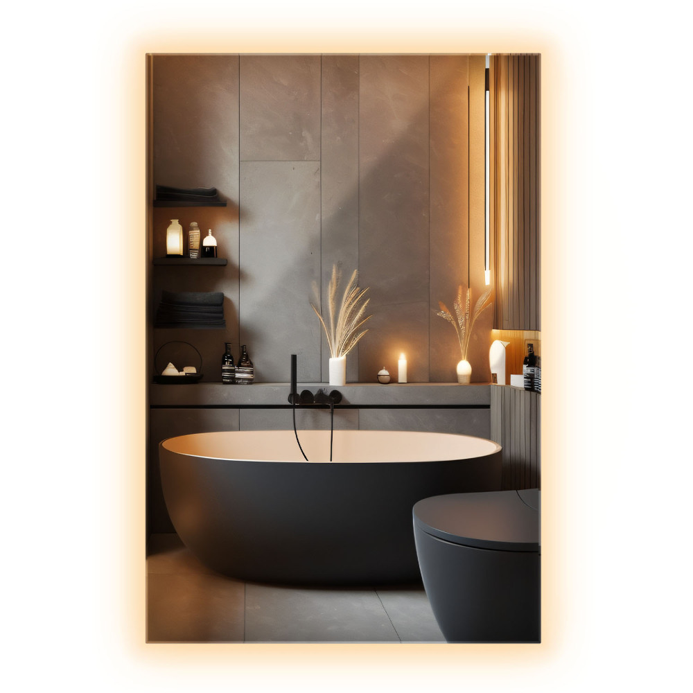 Obdélníkové zrcadlo s led osvětlením