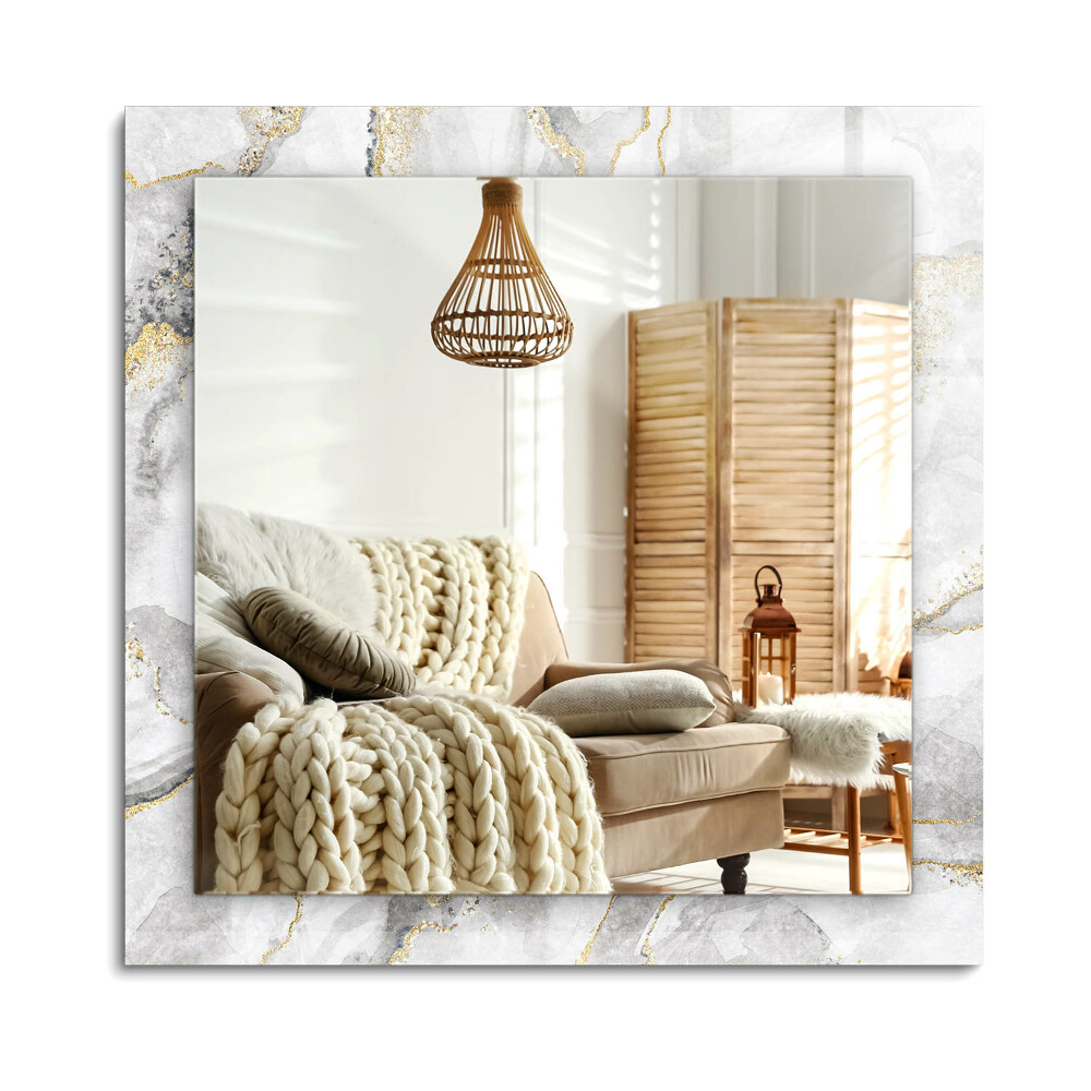 Obdélníkové dekorační zrcadlo na zeď Žilný mramor