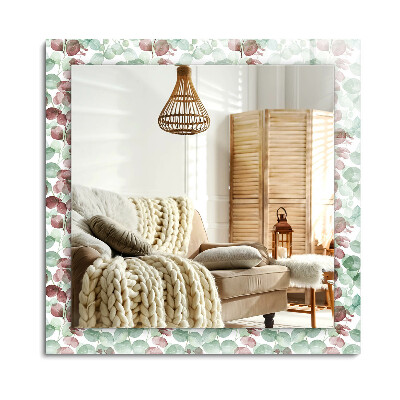 Obdélníkové dekorační zrcadlo Akvarel listy