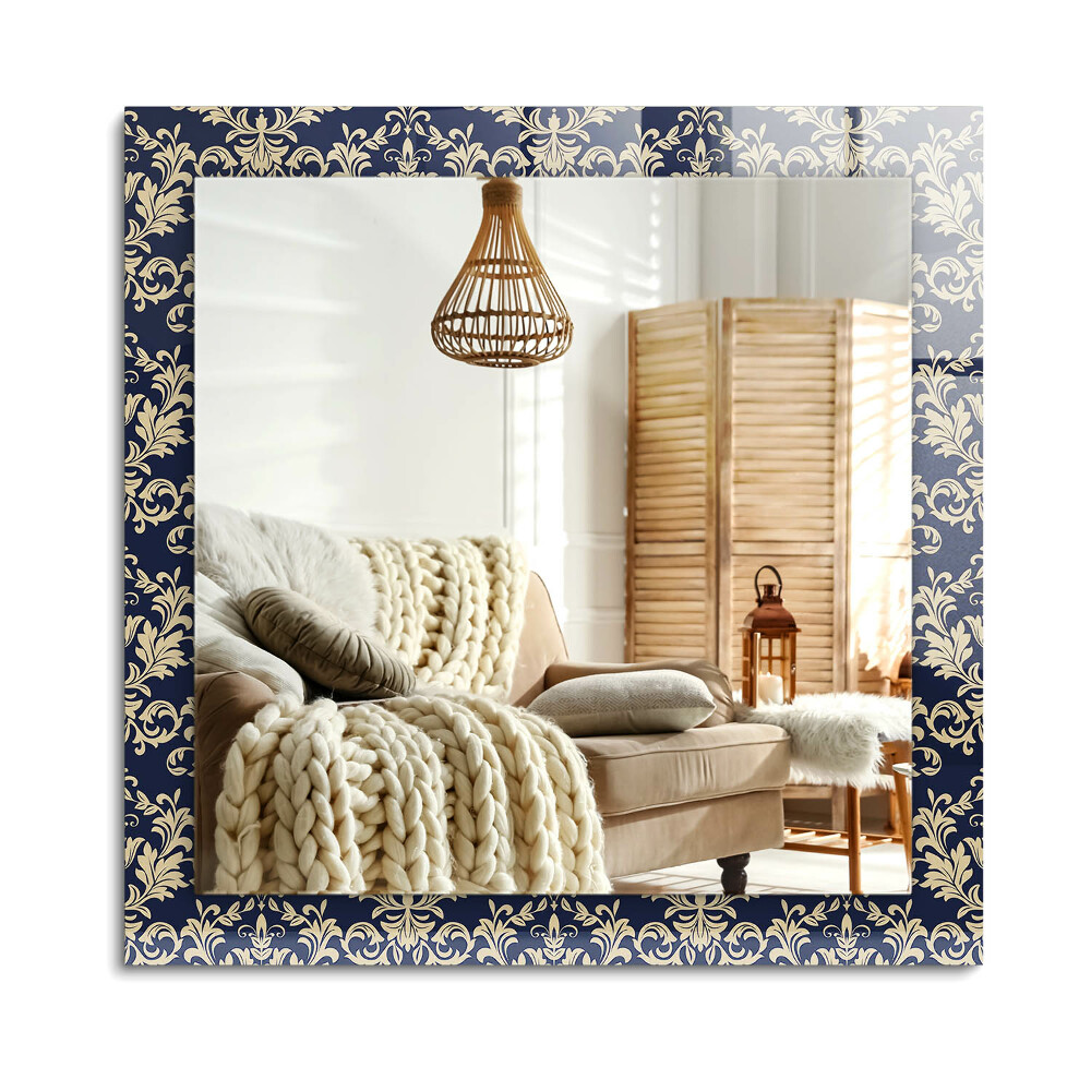 Obdélníkové dekorační zrcadlo Viktoriánský vzor tapety
