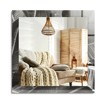 Obdélníkové dekorační zrcadlo Banánové listy