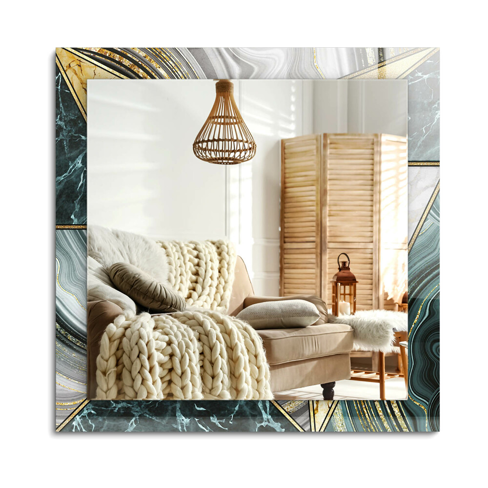 Obdélníkové zrcadlo rám s potiskem Abstraktní geometrické vzory