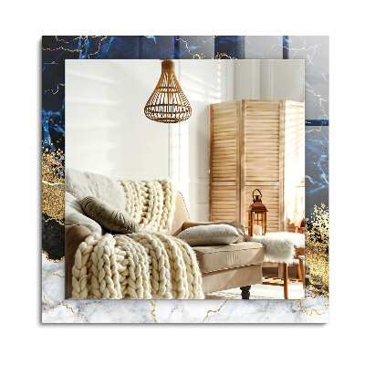 Obdélníkové dekorační zrcadlo Mramorová abstrakce