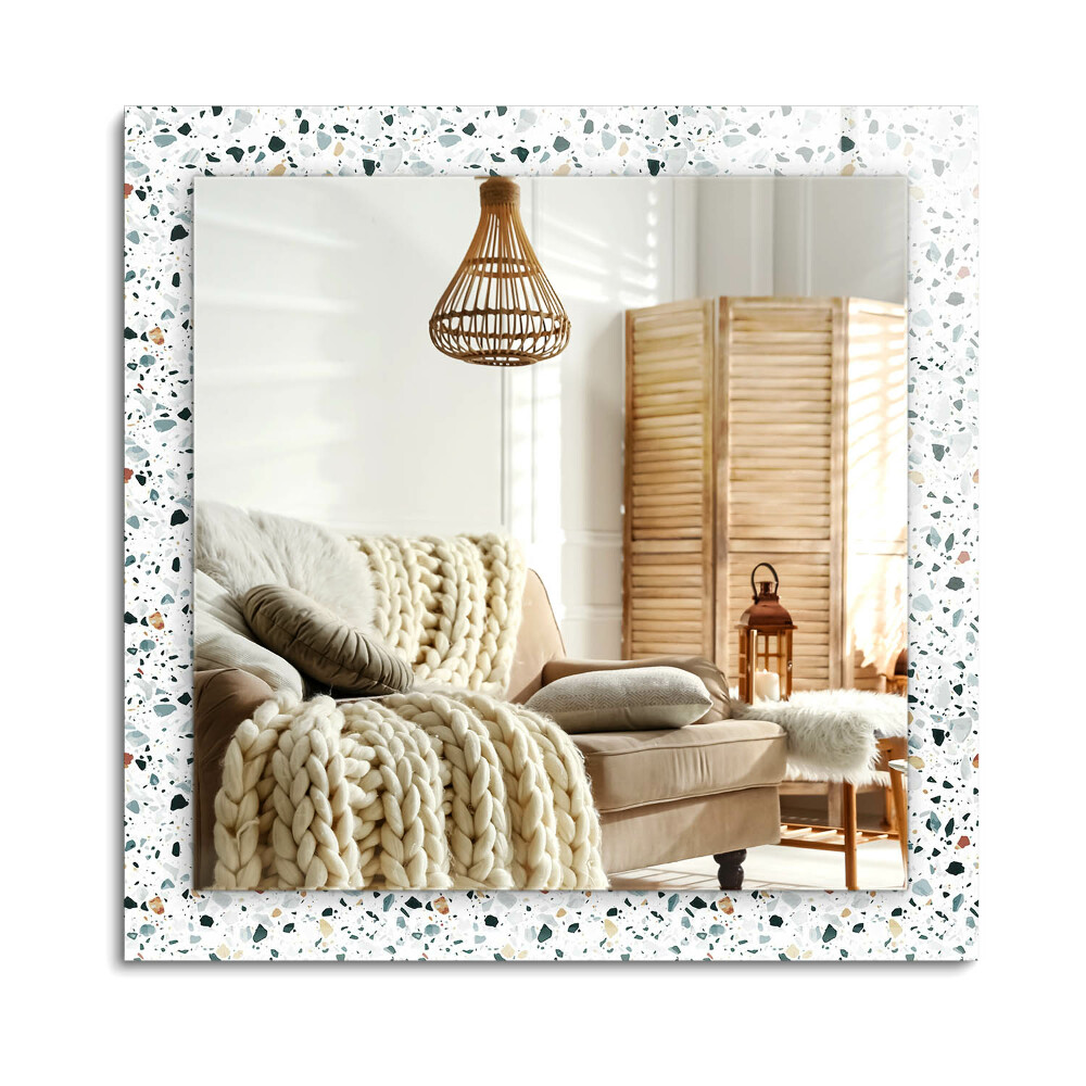 Obdélníkové zrcadlo rám s potiskem Mozaikový vzor Terrazzo