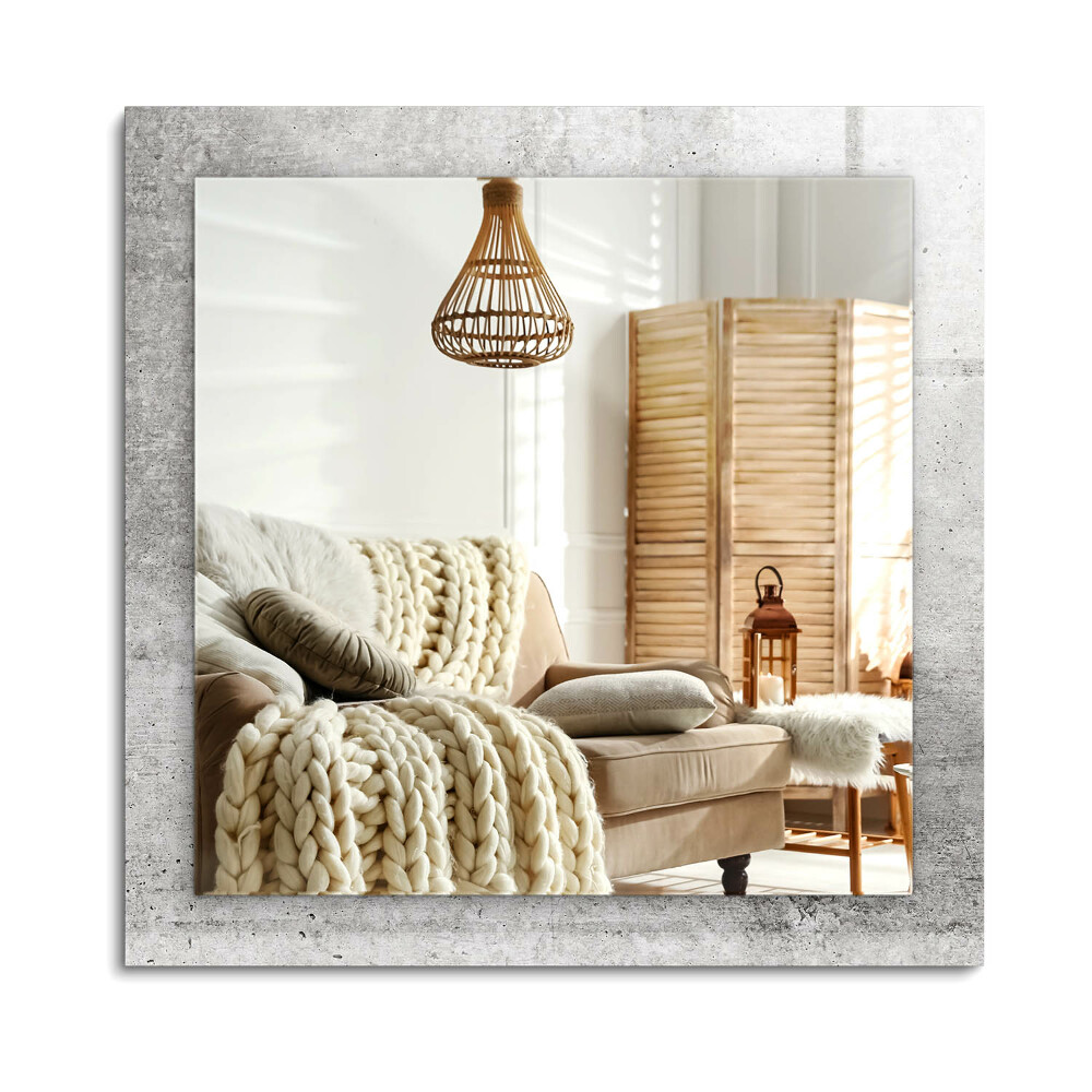 Obdélníkové zrcadlo rám s potiskem Textura betonové zdi