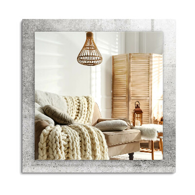 Obdélníkové zrcadlo rám s potiskem Textura betonové zdi