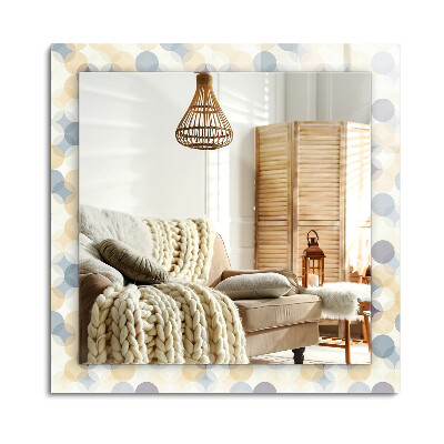 Obdélníkové zrcadlo rám s potiskem Barevné kulaté vzory