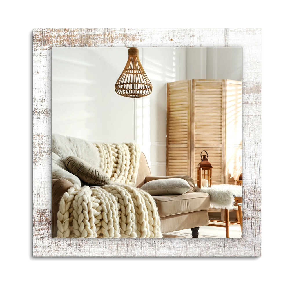 Obdélníkové dekorační zrcadlo na zeď Staré dřevo