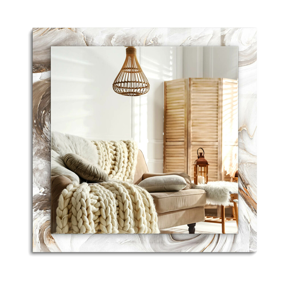 Obdélníkové zrcadlo rám s potiskem Abstraktní mramorový vzor