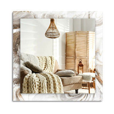 Obdélníkové zrcadlo rám s potiskem Abstraktní mramorový vzor