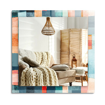 Obdélníkové dekorační zrcadlo Barevné abstraktní obdélníky