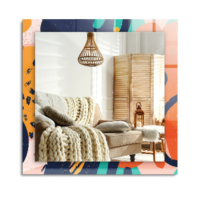 Obdélníkové dekorační zrcadlo Abstraktní barevná grafika