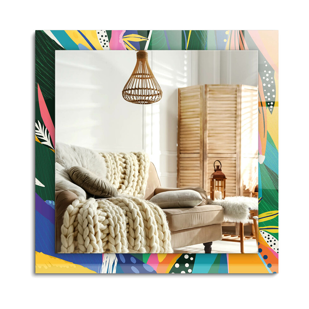 Obdélníkové zrcadlo rám s potiskem Barevný abstraktní vzor