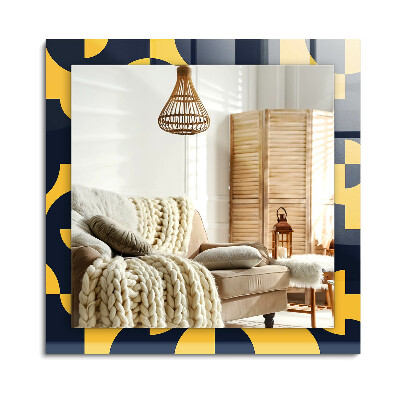 Obdélníkové dekorační zrcadlo Abstraktní geometrický vzor