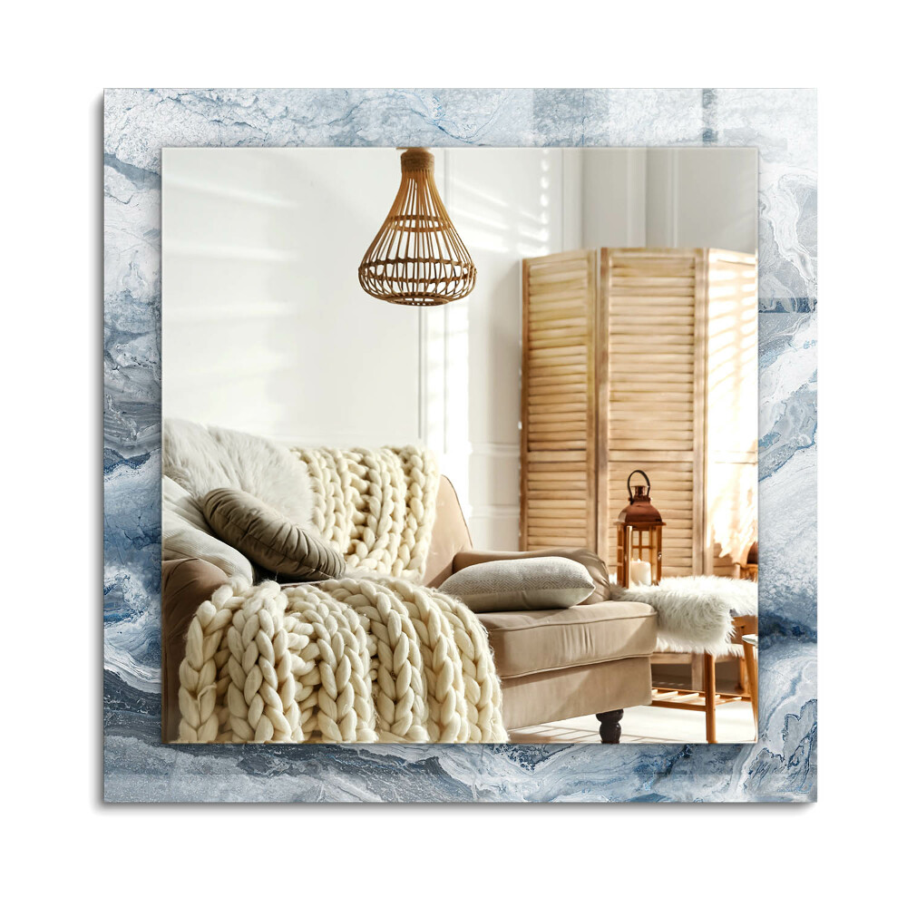 Obdélníkové dekorační zrcadlo na zeď Mramor v odstínech