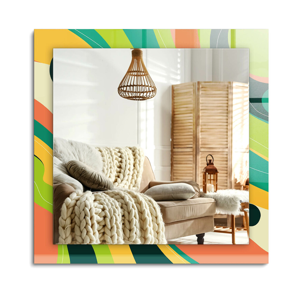 Obdélníkové dekorační zrcadlo na zeď Abstraktní barevné vzory