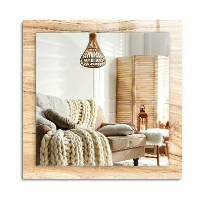 Obdélníkové zrcadlo rám s potiskem Textura dřeva